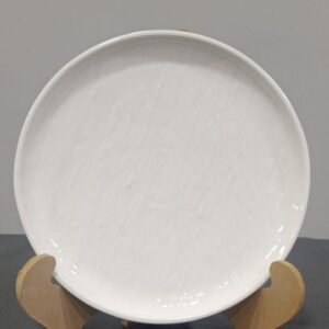 Plato Postre Blanco Línea Moderna